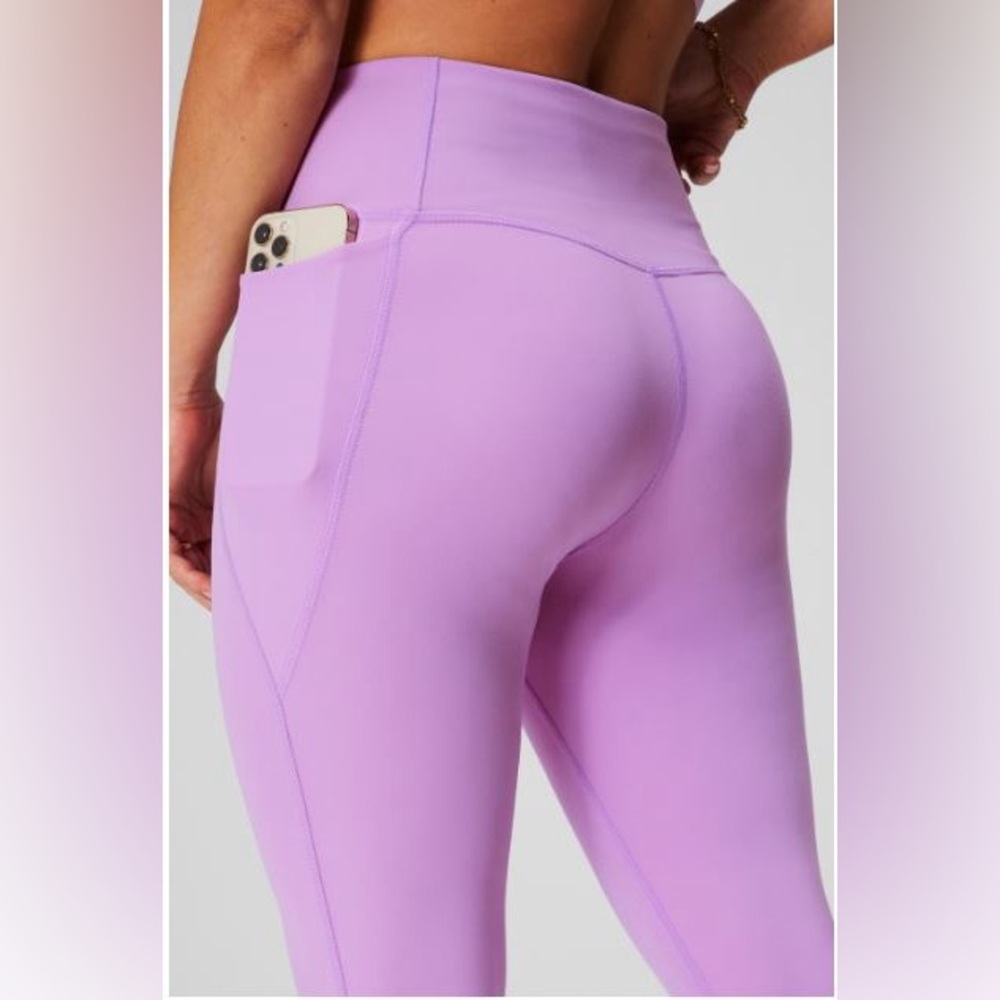 NWT- Fabletics PureLuxe High-Waisted Crossover 7/8 Leggings -CRYSTAL CAVE (24”) - Picture 10 of 12